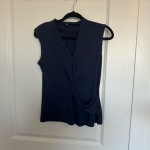Banana Republic Deep Blue Wrap Blouse